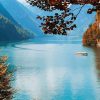 Konigssee with autumn trees Diamond By Numbers