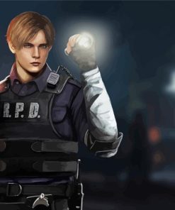 Leon Scott Kennedy resident evil Diamond By Numbers