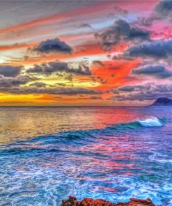 Oahu Hawaii Dawn Diamond By Numbers