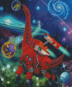 Space dinosaur Diamond Paints