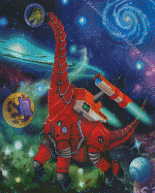 Space dinosaur Diamond Paints