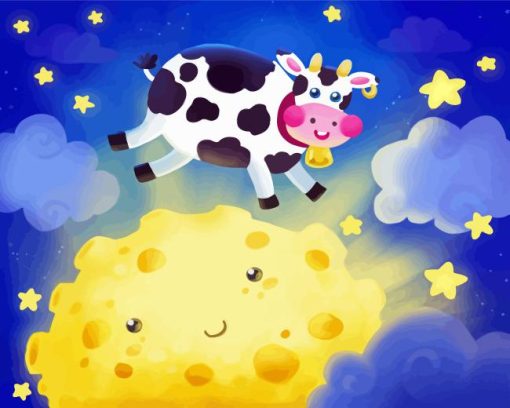 beautiful Cow jump over moon Diamond By Numbers