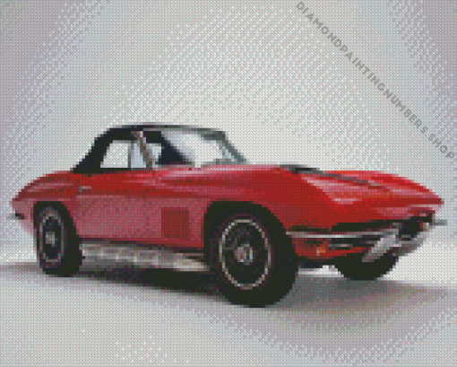 red 67 stingray Diamond By Numbers