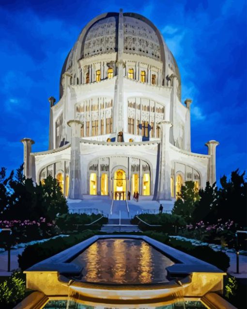 Bahai House of Worship Diamond Paints