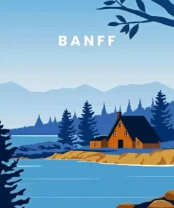 Banff Cabin Poster Diamond Paintings