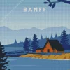 Banff Cabin Poster Diamond Paintings