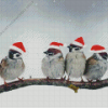 Bird Christmas Diamond By Numbers