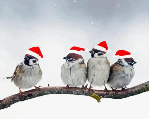 Bird Christmas Diamond By Numbers