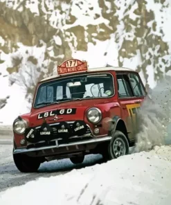 Classic Mini rally car Diamond By Numbers