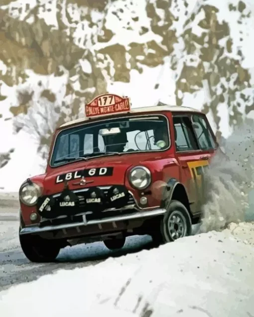 Classic Mini rally car Diamond By Numbers