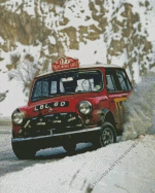 Classic Mini rally car Diamond By Numbers