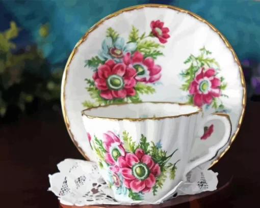 Cup and saucer Diamond By Numbers