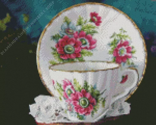 Cup and saucer Diamond By Numbers