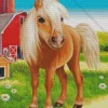 Cute Shetland pony Diamond By Numbers