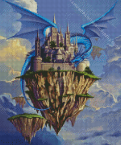 Dragon and castle Diamond Paints