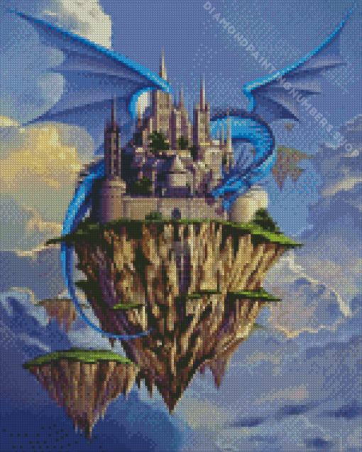 Dragon and castle Diamond Paints