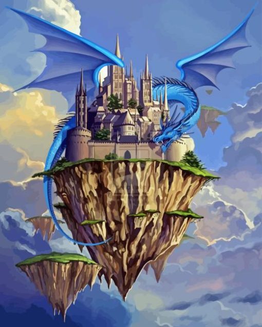 Dragon and castle Diamond Paints