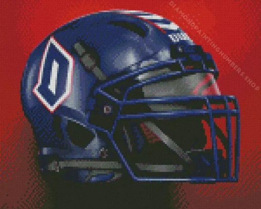 Duquesne Football Helmet Diamond By Numbers