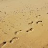 Footprints in sand Diamond With Numbers