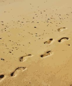 Footprints in sand Diamond With Numbers