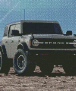 Grey ford Bronco Diamond By Numbers