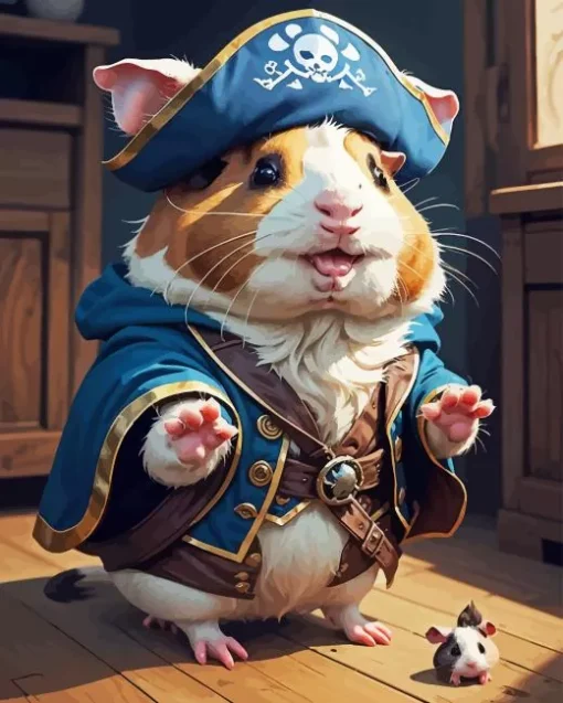 Guinea pig pirate Diamond By Numbers