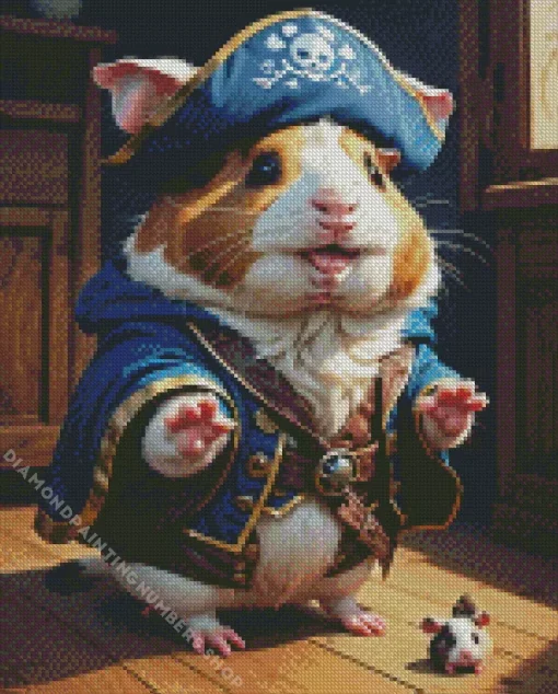 Guinea pig pirate Diamond By Numbers