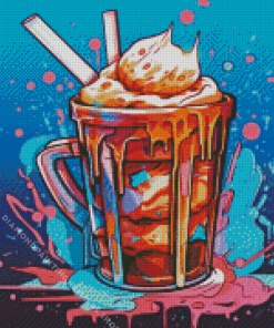 Iced coffee art Diamond Paints