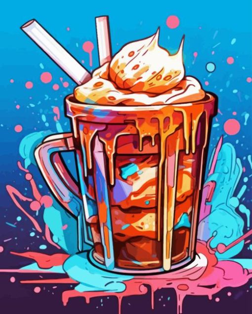 Iced coffee art Diamond Paints