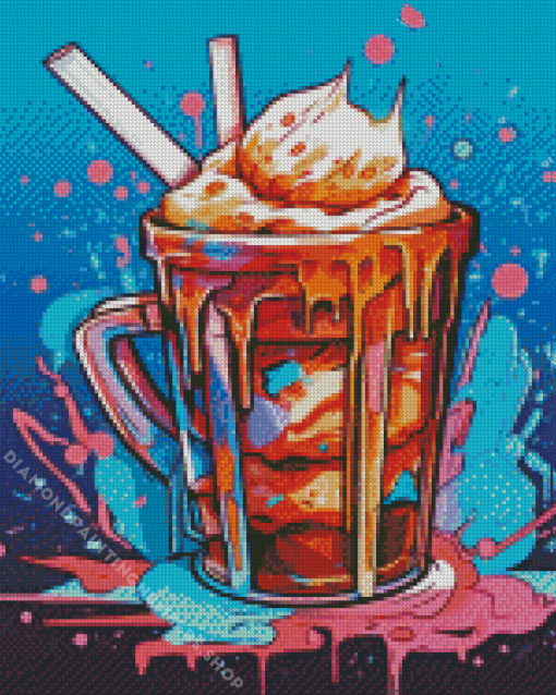 Iced coffee art Diamond Paints