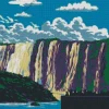 Illustration Iguazu falls Diamond By Numbers