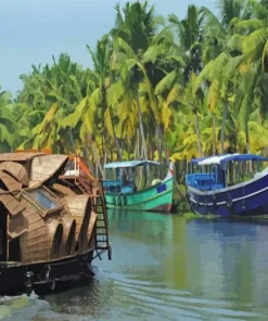 India Kerala Backwater Diamond By Numbers