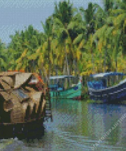 India Kerala Backwater Diamond By Numbers