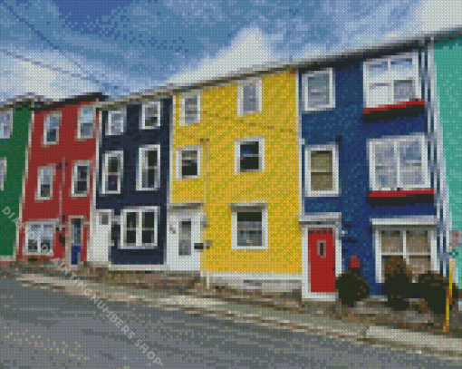 Jellybean houses Diamond Paints