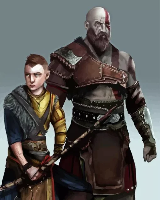 Kratos and atreus Diamond By Numbers