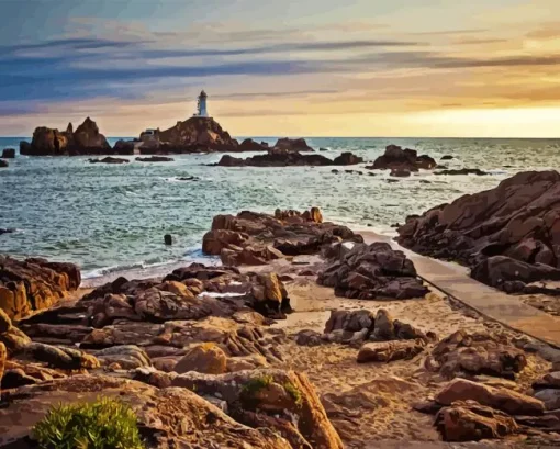 La Corbiere Lighthouse Diamond By Numbers