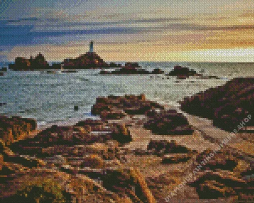 La Corbiere Lighthouse Diamond By Numbers