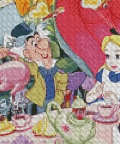 Mad Hatter tea party Diamond By Numbers