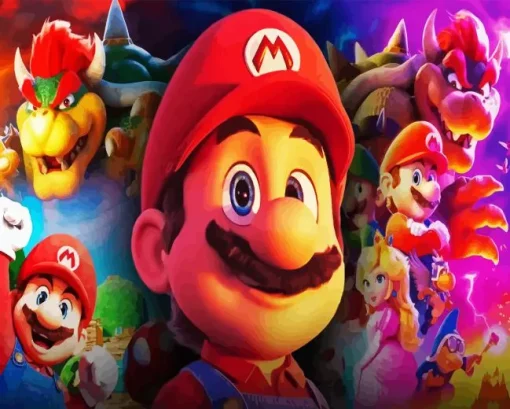 Mario Movie Diamond By Numbers