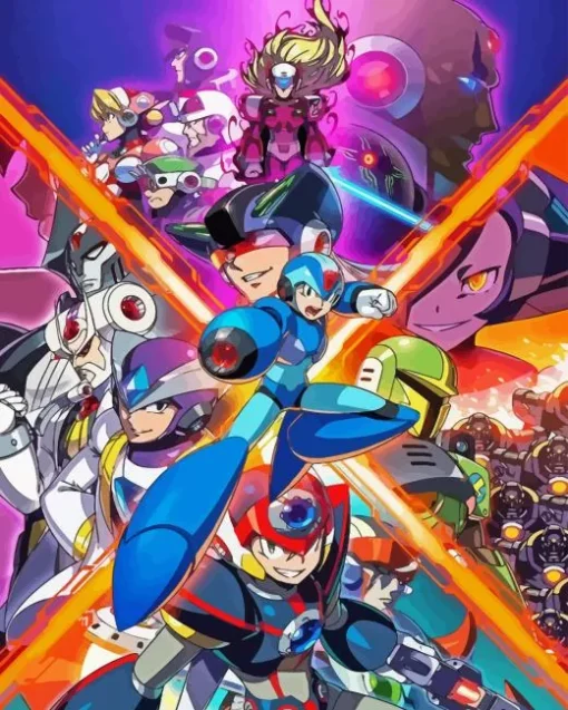 Mega Man X Video Game Diamond By Numbers