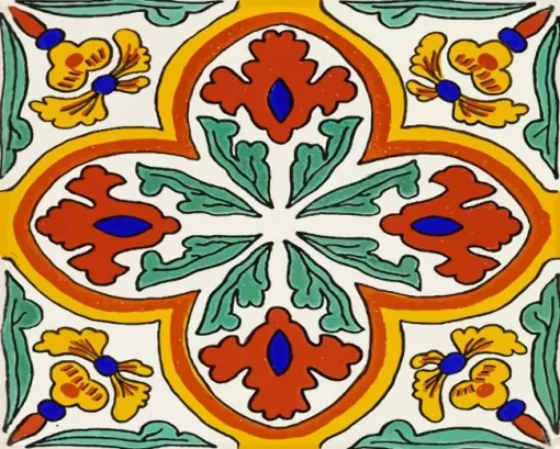 Mexican tile Diamond By Numbers