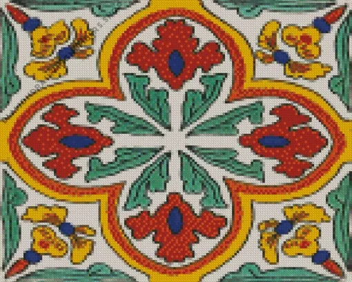 Mexican tile Diamond By Numbers