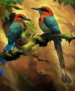 Motmot birds Diamond By Numbers