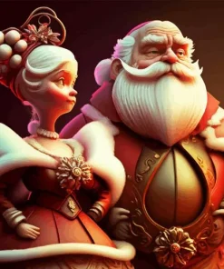 Mr and Mrs claus Diamond By Numbers