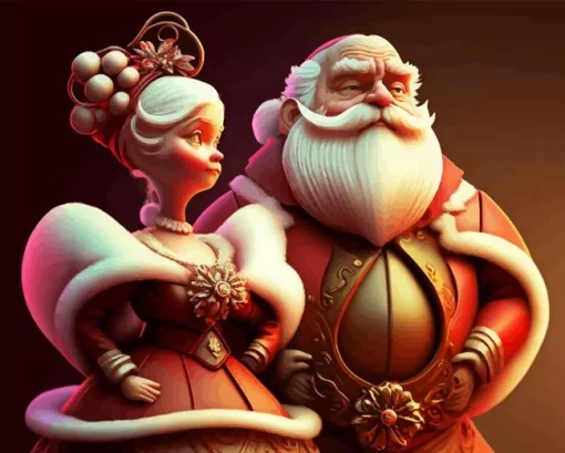 Mr and Mrs claus Diamond By Numbers