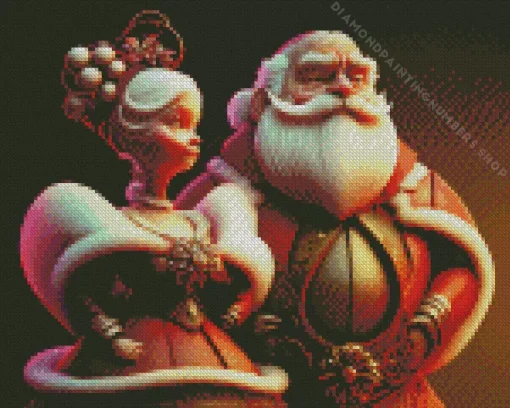 Mr and Mrs claus Diamond By Numbers