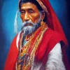 Old Indian man Diamond By Numbers