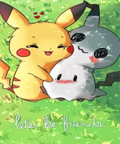 Pikachu And Mimikyu Diamond By Numbers