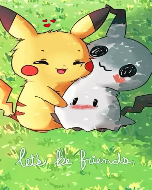 Pikachu And Mimikyu Diamond By Numbers