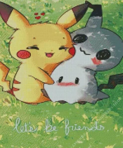 Pikachu And Mimikyu Diamond By Numbers